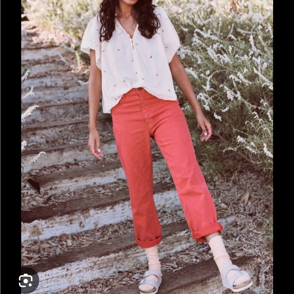 THE GREAT Red Jeans